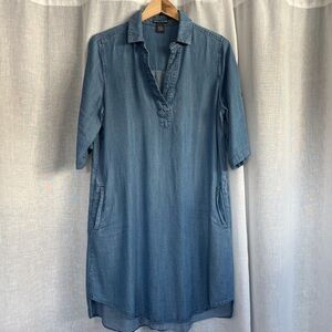 Chelsea & Theodore Chambray Shirt Dress